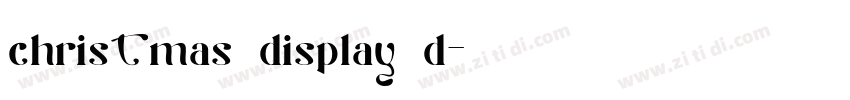 Christmas Display D字体转换